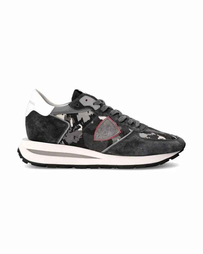 Men Tropez Haute Sneakers Gray Shoes For Man Philippe Model Paris Low