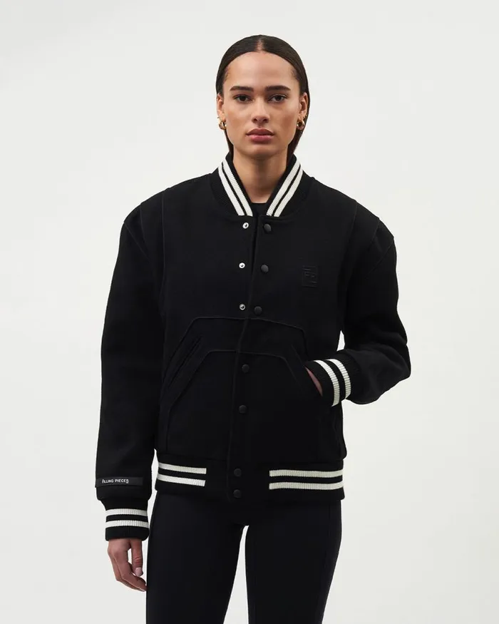 MenWomen Filling Pieces Coats and Jackets Signature Varsity Jacket Black