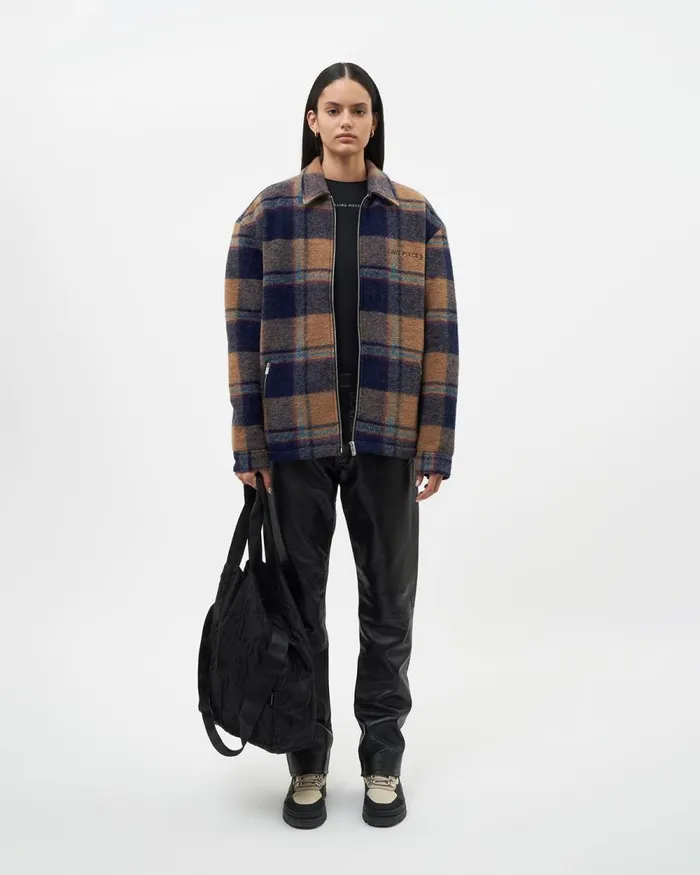 MenWomen Filling Pieces Coats and Jackets Studio Flannel Jacket Orange