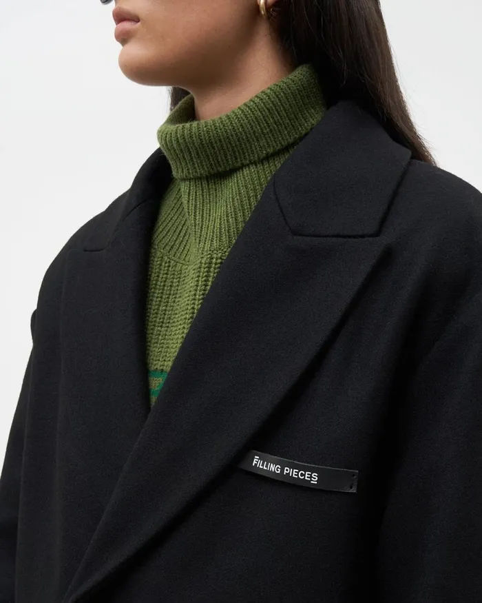 MenWomen Filling Pieces Coats and Jackets Studio Wool Coat Black