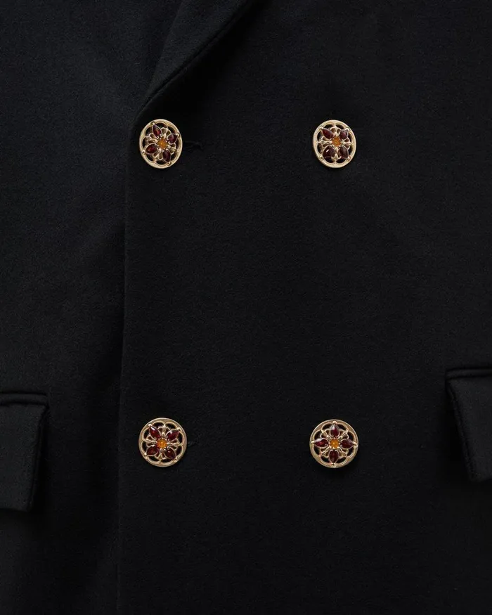 MenWomen Filling Pieces Coats and Jackets Studio Wool Coat Black