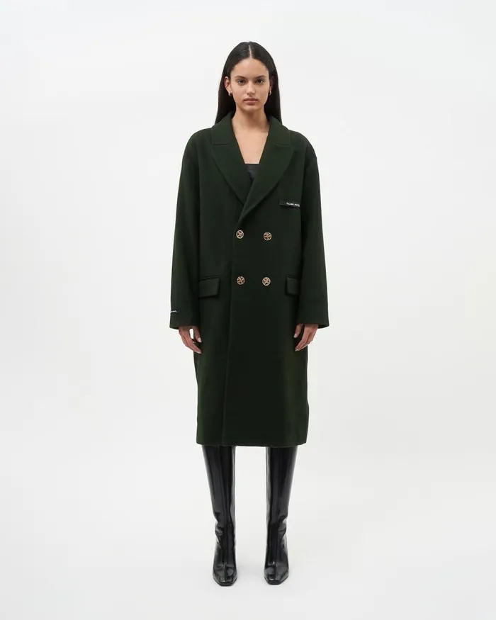 MenWomen Filling Pieces Coats and Jackets Studio Wool Coat Green