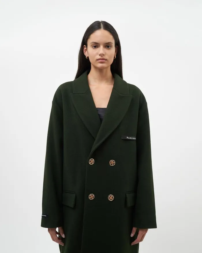 MenWomen Filling Pieces Coats and Jackets Studio Wool Coat Green
