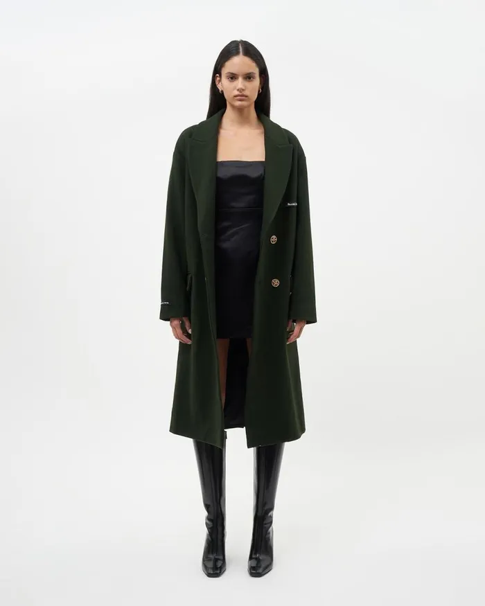 MenWomen Filling Pieces Coats and Jackets Studio Wool Coat Green