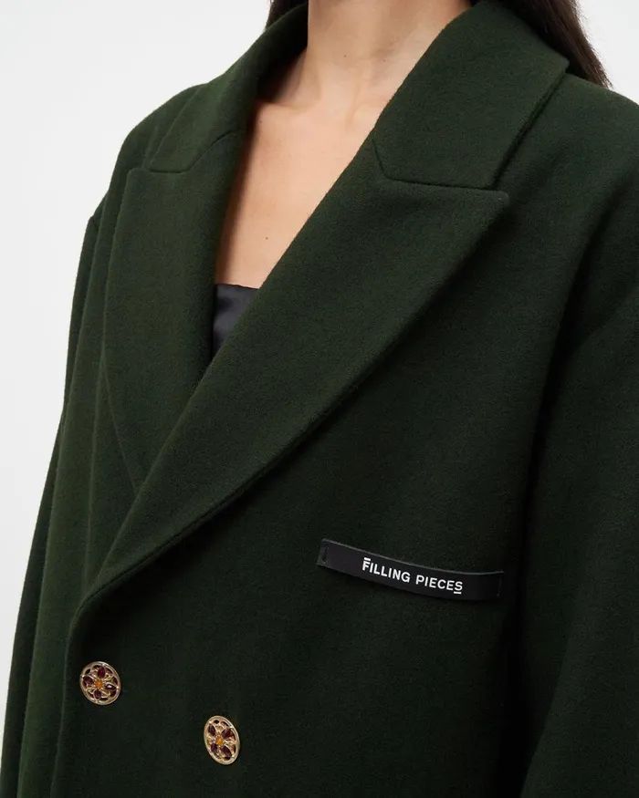 MenWomen Filling Pieces Coats and Jackets Studio Wool Coat Green