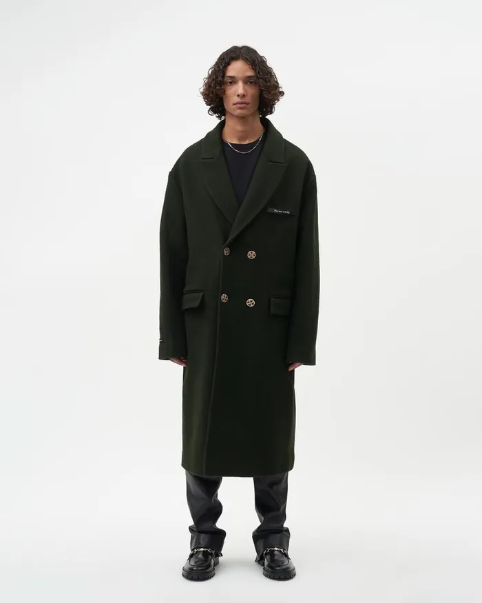 MenWomen Filling Pieces Coats and Jackets Studio Wool Coat Green