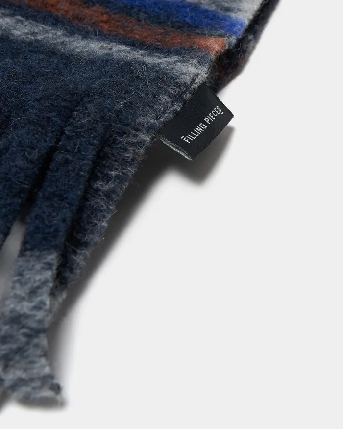 MenWomen Filling Pieces Scarves Wool Flannel Scarf Melange Blue