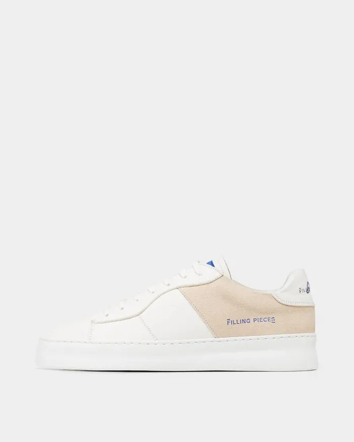 MenWomen Filling Pieces Sneakers Low Plain Court 683 Organic White