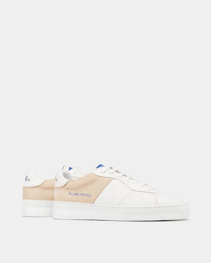 MenWomen Filling Pieces Sneakers Low Plain Court 683 Organic White