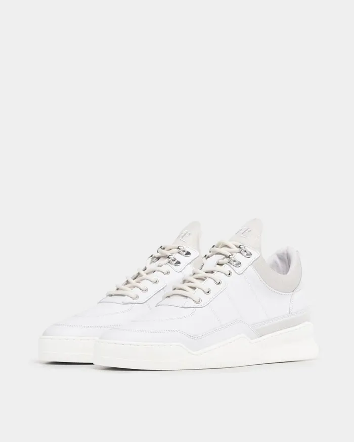 MenWomen Filling Pieces Sneakers Low Top Ghost Radar White