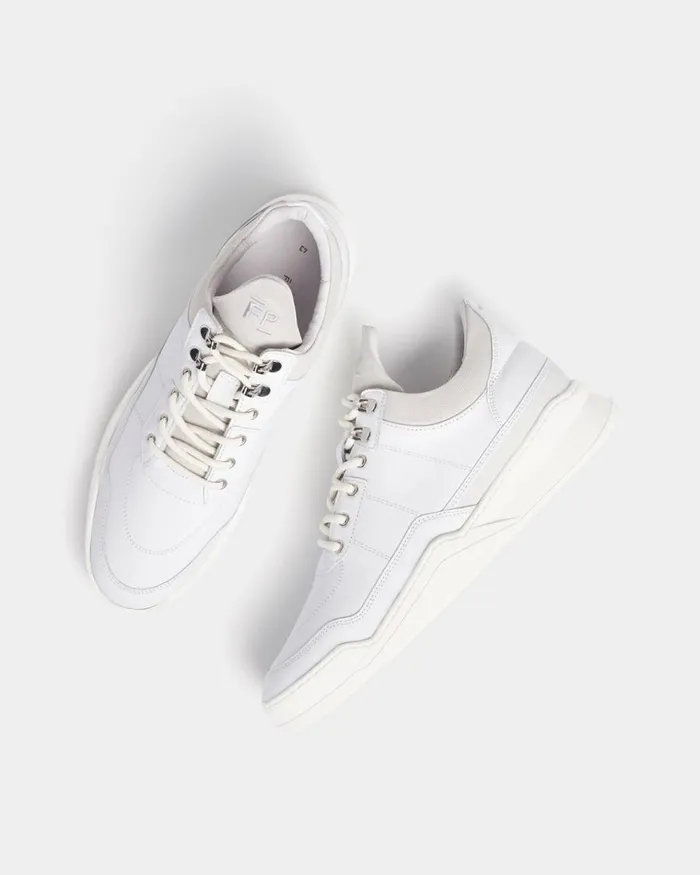 MenWomen Filling Pieces Sneakers Low Top Ghost Radar White