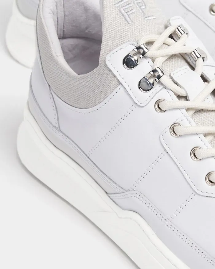 MenWomen Filling Pieces Sneakers Low Top Ghost Radar White