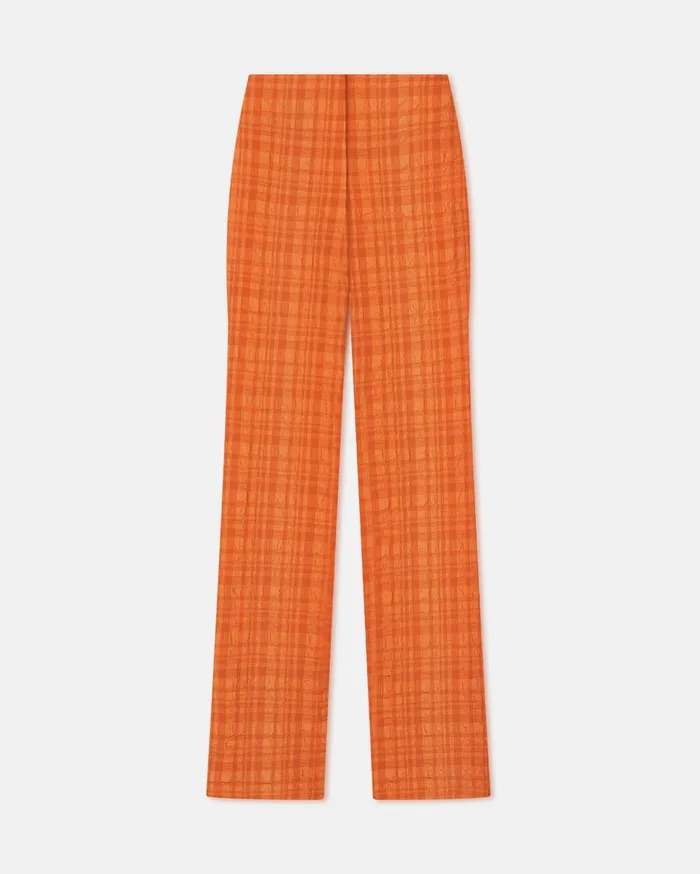 Nanushka Bottoms Women Juna Seersucker Pants Sunset Orange