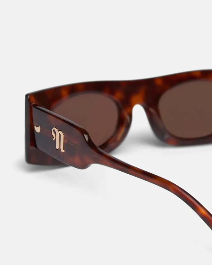 Nanushka Eyewear MenWomen Ruthie BioPlastic Visor Sunglasses Turtle