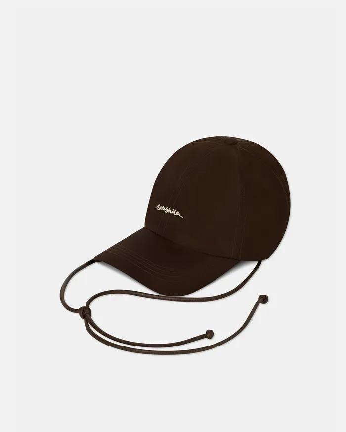 Nanushka Hats and Caps MenWomen Darnis Sale LogoEmbroidered Cap Brown Econyl