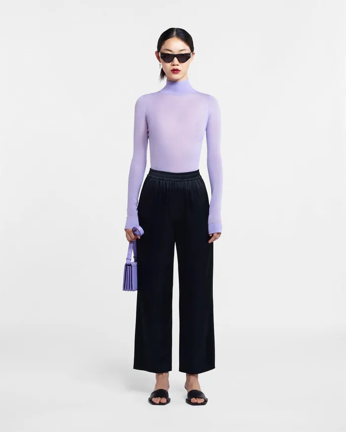 Nanushka Pants Women Odessa Slip Satin Pants Black