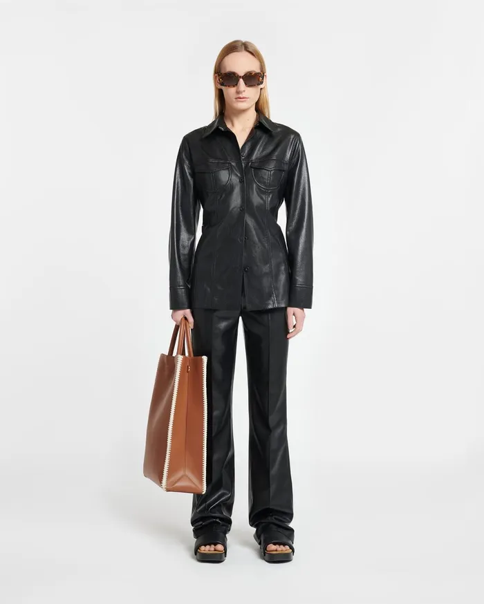 Nanushka Shirts and Blouses Women Karline Okobor AltLeather Shirt Black