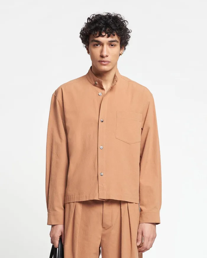 Nanushka Shirts Men Abbas WashedCalico Shirt Rust