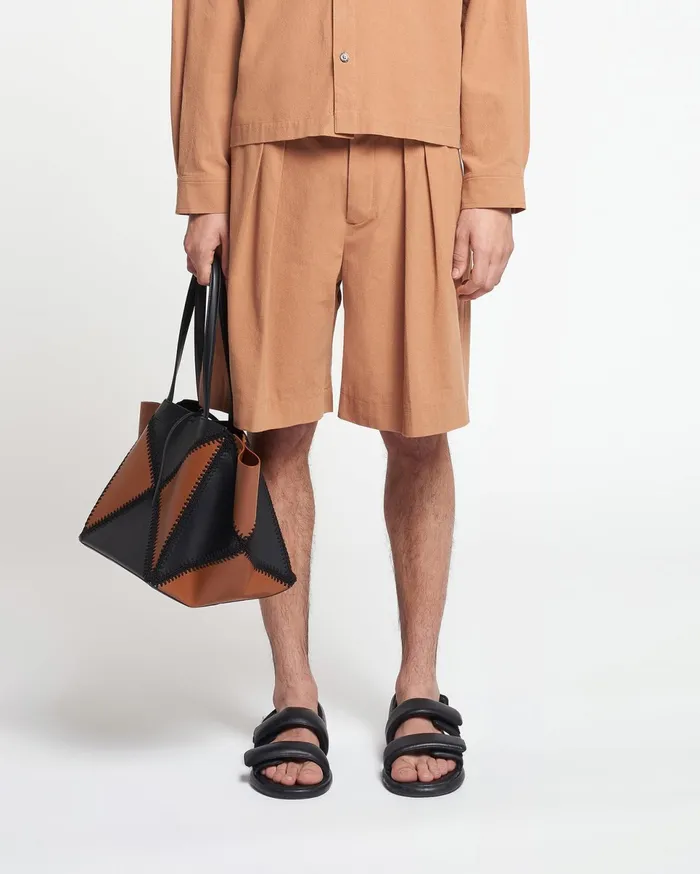 Nanushka Shorts Men Carsten WashedCalico Shorts Rust