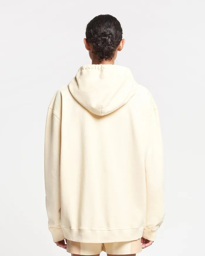 Nanushka Sweatshirts WomenMen Ever Organically Grown Cotton Logo Hoodie Creme