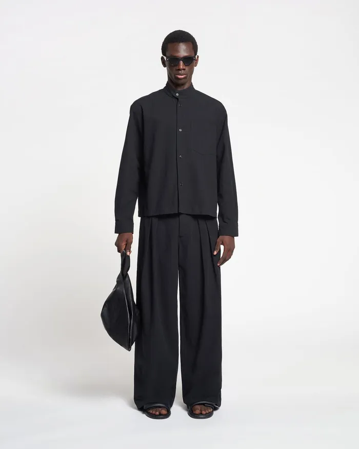 Nanushka Tops Men Abbas WashedCanvas Shirt Black