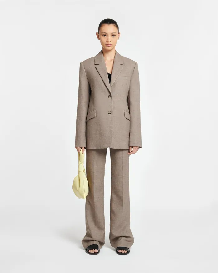 Nanushka Tops Women Karo Heritage Wool Blazer Latte