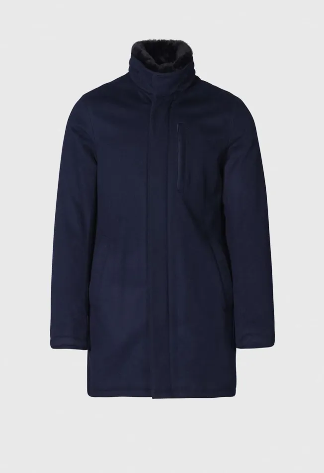Paul Stuart Outerwear Cashmere Car Coat Midnight 8211 Men