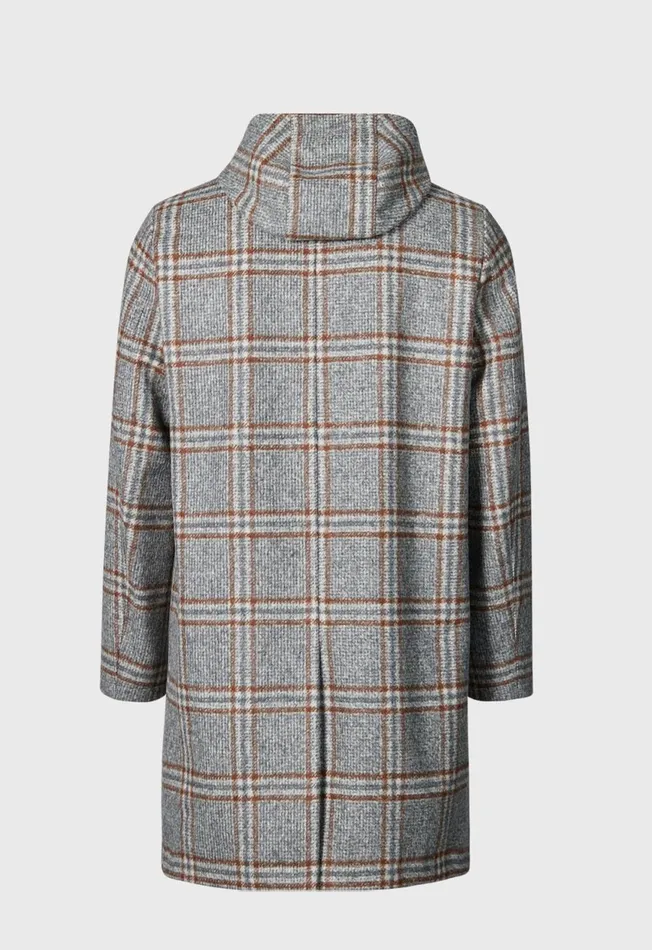 Paul Stuart Outerwear Hooded Plaid Coat Grey 8211 Men Paul Stuart Outerwear Hooded Plaid Coat Grey 8211 Men