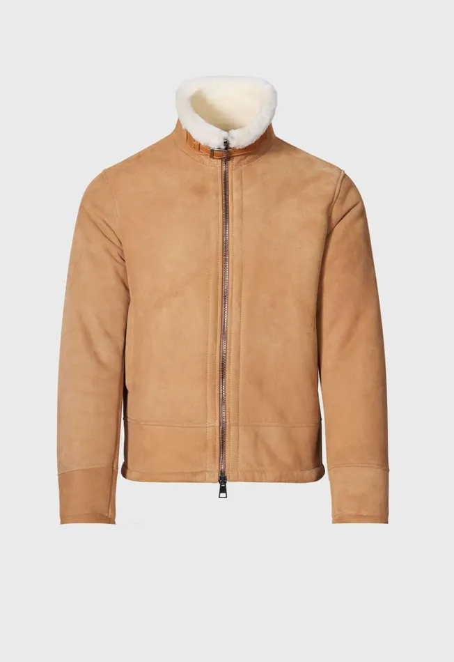 Paul Stuart Outerwear Shearling Aviator Jacket Tan 8211 Men Paul Stuart Outerwear Shearling Aviator Jacket Tan 8211 Men