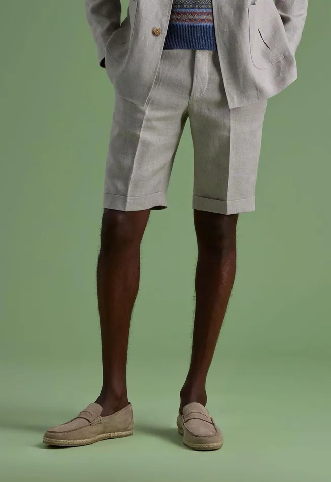 Paul Stuart Shorts and Swim Trunks Linen Bermuda Short Natural 8211 Men Paul Stuart Shorts and Swim Trunks Linen Bermuda Short Natural 8211 Men