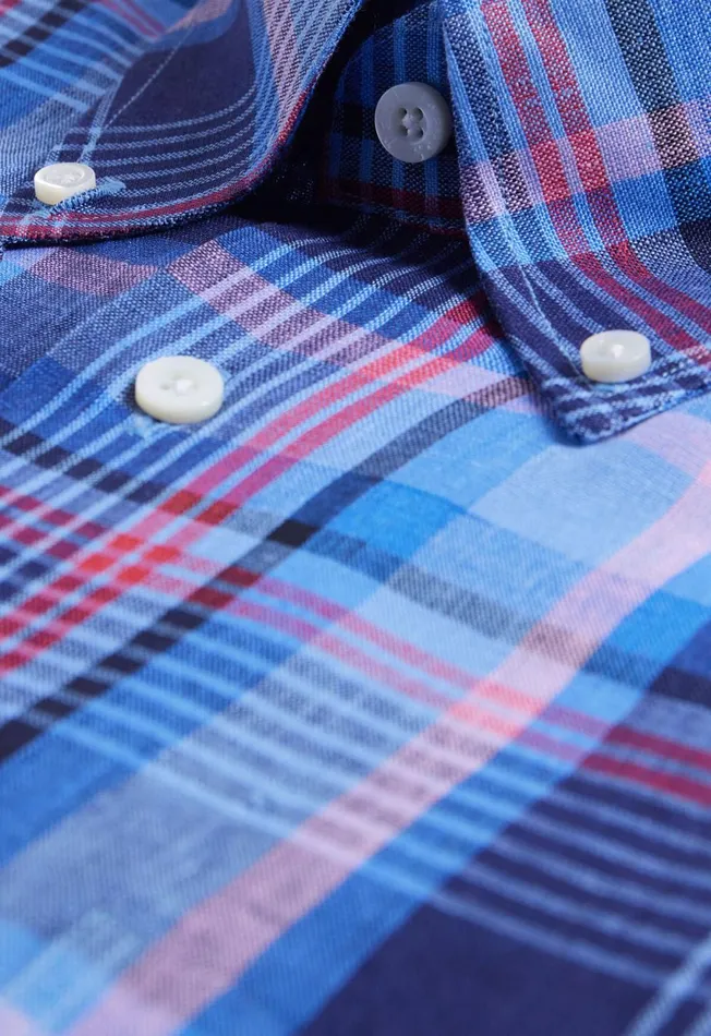 Paul Stuart Sport Shirts Linen Plaid Sport Shirt Purplenavyblue 8211 Men Paul Stuart Sport Shirts Linen Plaid Sport Shirt Purplenavyblue 8211 Men