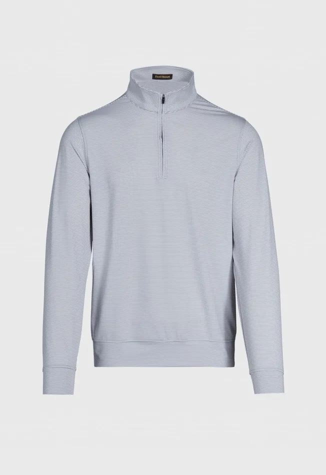 Paul Stuart Sweaters Fine Stripe Quarter Zip Performance Pullover Marine Blue 8211 Men Paul Stuart Sweaters Fine Stripe Quarter Zip Performance Pullover Marine Blue 8211 Men