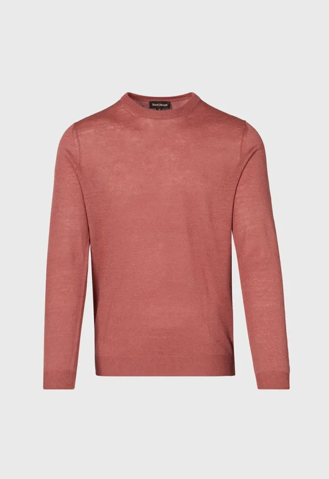 Paul Stuart Sweaters Menx27s Classic Crewneck Sweater In Dusty Rose 8211 Paul Stuart Dusty Rose 8211 Men