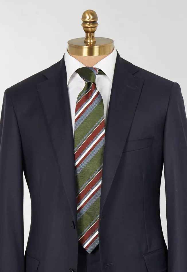 Paul Stuart Ties and Pocket Squares Woven Silk Jacquard Stripe Tie Blue 8211 Men Paul Stuart Ties and Pocket Squares Woven Silk Jacquard Stripe Tie Blue 8211 Men