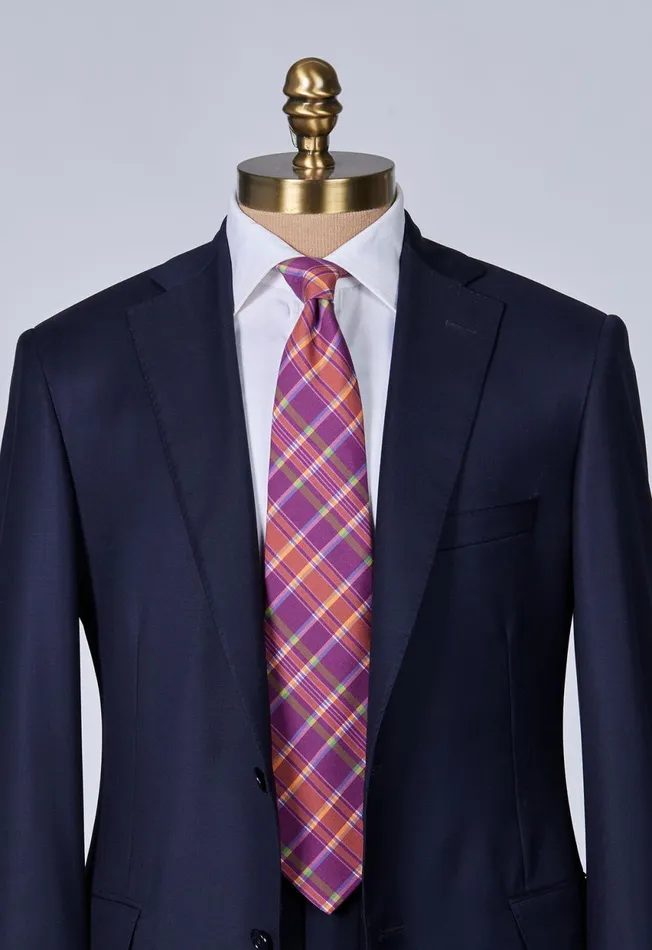 Paul Stuart Ties Printed Silk Plaid Tie Plum 8211 Men Paul Stuart Ties Printed Silk Plaid Tie Plum 8211 Men