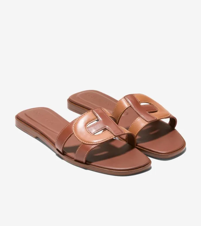 Sandals Women Cole Haan Chrisee Slide Sandals Dark Cuoio Brownpecan Sandals Women Cole Haan Chrisee Slide Sandals Dark Cuoio Brownpecan