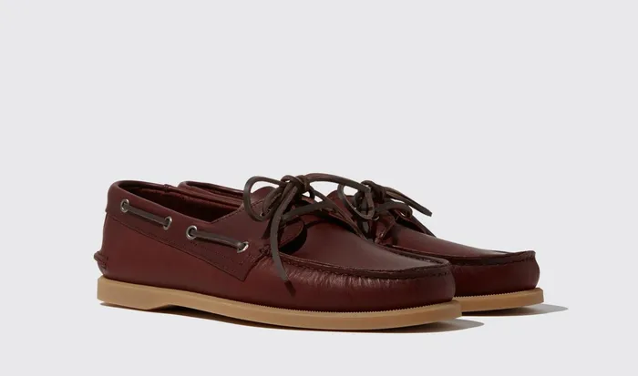 Scarosso Boat Shoes Jude Burgundy Burgundy 8211 Calf 8211 Men