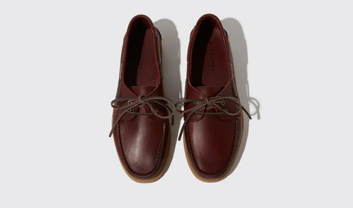 Scarosso Boat Shoes Jude Burgundy Burgundy 8211 Calf 8211 Men