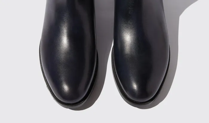 Scarosso Chelsea Boots Elena Blu Blue 8211 Calf 8211 Women