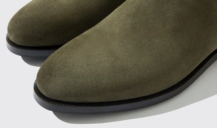 Scarosso Chelsea Boots Elena Foresta Dark Green 8211 Suede 8211 Women