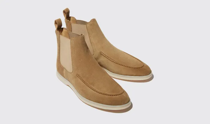 Scarosso Chelsea Boots Eugenio Beige Scamosciato Beige 8211 Suede Leather 8211 Men