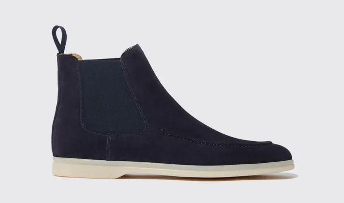 Scarosso Chelsea Boots Eugenio Blu Scamosciato Blue 8211 Suede 8211 Men