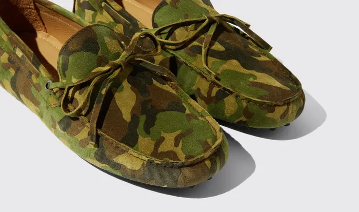 Scarosso Driving Shoes James Camo Suede Camo 8211 Suede 8211 Men
