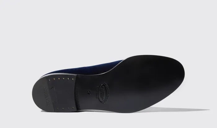 Scarosso Slippers GEORGE BLUE VELVET Blue Velvet 8211 Men