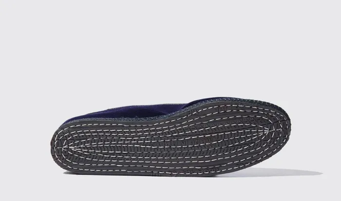 Scarosso Slippers Valentino Blu Velluto Blue 8211 Velvet 8211 Men