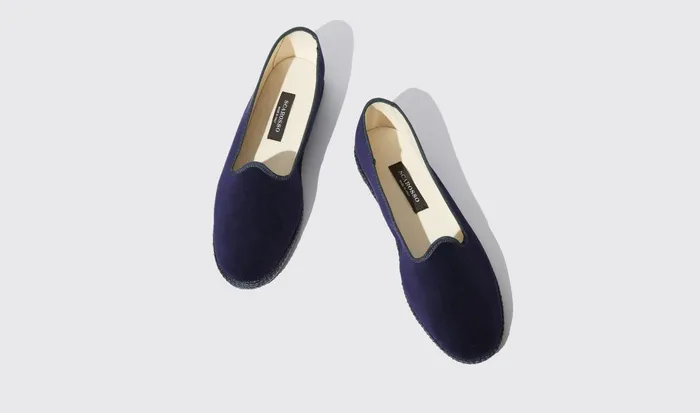Scarosso Slippers Valentino Blu Velluto Blue 8211 Velvet 8211 Men