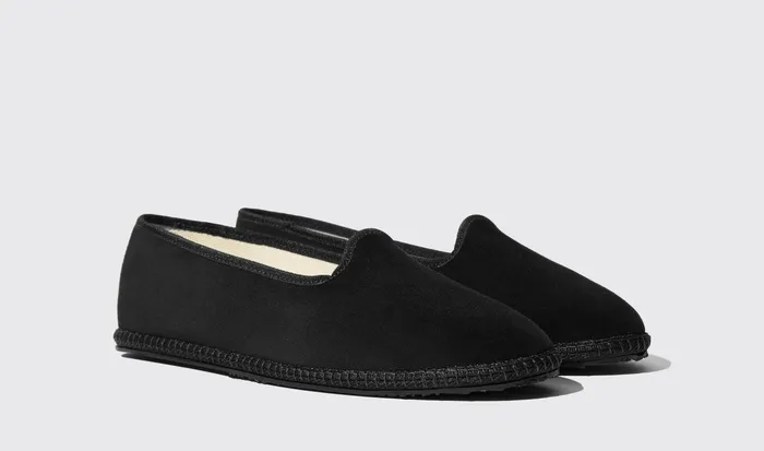 Scarosso Slippers Valentino Nero Velluto Black 8211 Velvet 8211 Men