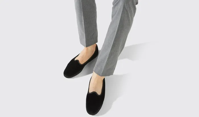 Scarosso Slippers Valentino Nero Velluto Black 8211 Velvet 8211 Men