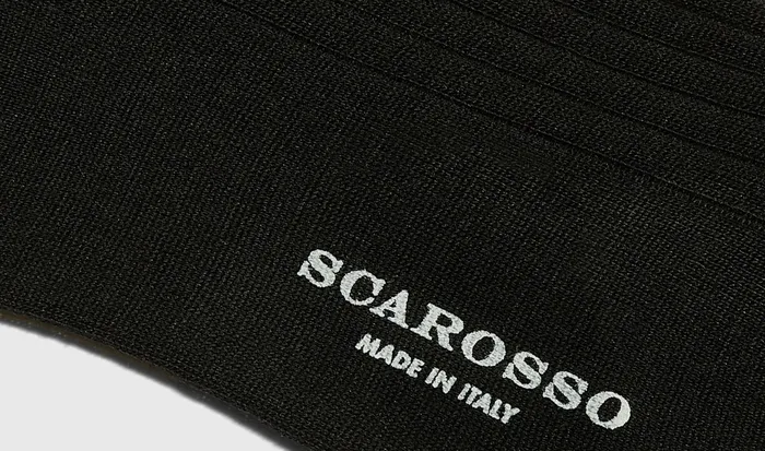 Scarosso Socks Black Wool Calf Socks Black 8211 Wool 8211 Men
