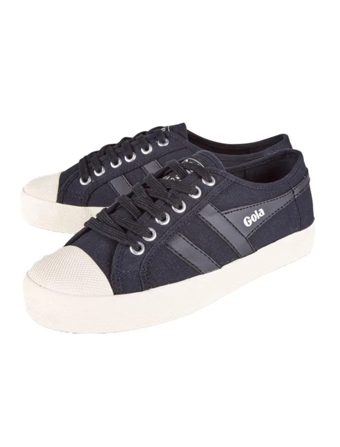 Shoes Women Lucky Brand Gola Coaster Canvas Sneaker Blackwhite